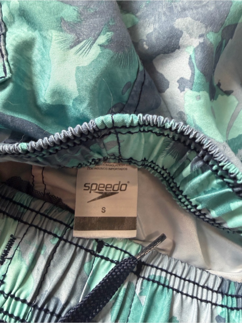 Speedo Men’s Teal and Navy Camo Swim Shorts